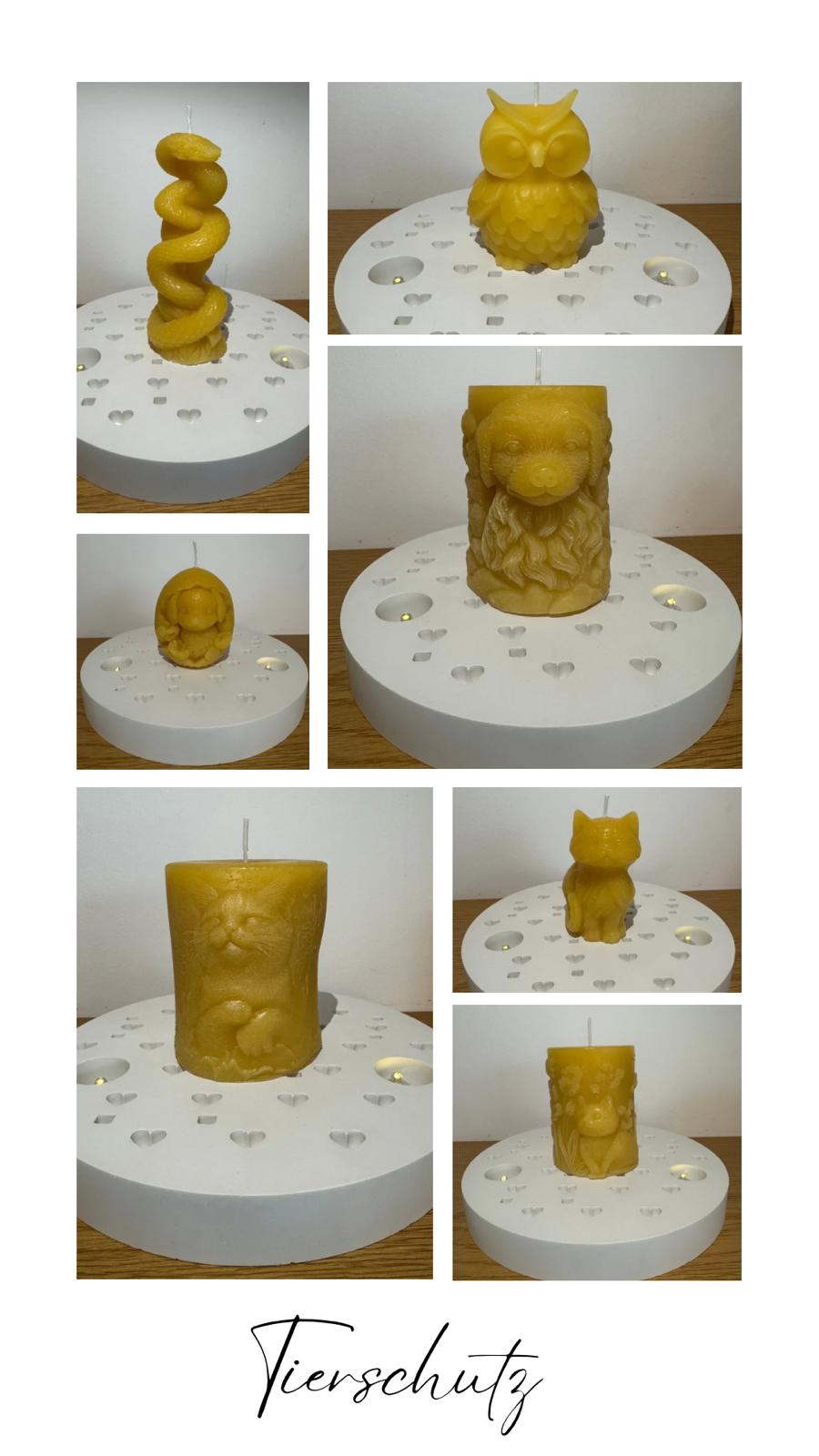 Spendenkerzen - verschiedene Tiermotive
